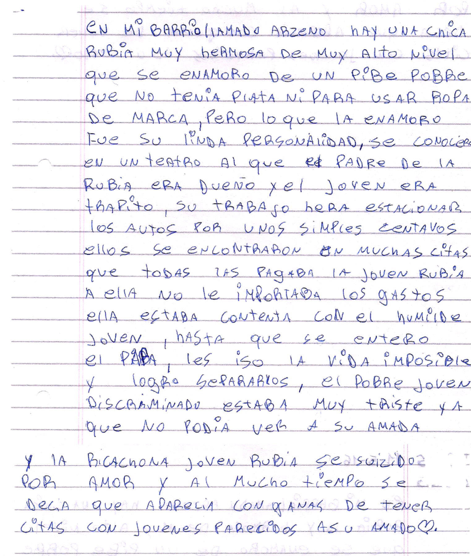 Escrito de Tobías (Escuela Secundaria Nro.40, Centro Cerrado Almafuerte)